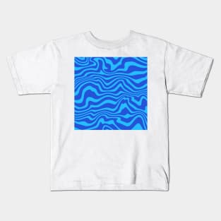 retro wavy background Kids T-Shirt